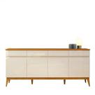 Buffet Para Sala 4 Portas 3 Gavetas 1.9 Dinner EAX Off White/Cedro
