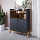 Buffet para sala Cloe Cimol Chumbo Preto/Nature - CIMOL MOVEIS