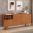 Buffet para Sala de Jantar 100%mdf 3 Portas 1 Gaveta Pés em Madeira Maciça Duna