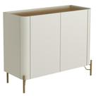 Buffet Para Sala De Jantar 2 Portas 1 Gaveta Pés Industrial Dourado Naim I03 Luna Louro - Lyam