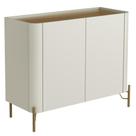 Buffet Para Sala de Jantar 2 Portas 1 Gaveta Pés Industrial Dourado Naim I03 Luna Louro - Lyam