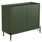 Buffet Para Sala de Jantar 2 Portas 1 Gaveta Pés Industrial Preto Naim I03 Musgo - Lyam
