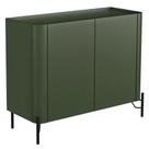 Buffet Para Sala de Jantar 2 Portas 1 Gaveta Pés Industrial Preto Naim I03 Musgo - Lyam