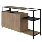 Buffet Para Sala de Jantar 2 Portas Pés Metálicos Dinâmico Hanover/Preto - Artesano Buffet Para Sala de Jantar 2 Portas Pés Metálicos Dinâmico Hanover/Preto - Artesano
