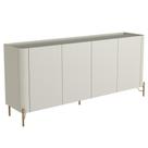 Buffet Para Sala De Jantar 4 Portas 1 Gaveta Pés Industrial Dourado Naim I03 Luna - Lyam