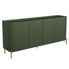 Buffet Para Sala de Jantar 4 Portas 1 Gaveta Pés Industrial Dourado Naim I03 Musgo - Lyam