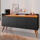 Buffet primus gold 4 portas preto mel Buffet primus gold 4 portas preto mel