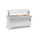 Buffet Quente 10 Cubas Gbta200 Gelopar 10gns 220v Branco E Mármore