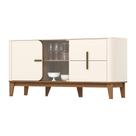 Buffet Rael 2 Portas 2 Gavetas Retrô Off White/Nature
