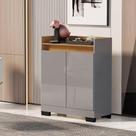 Buffet real 02 pts cinza / mel