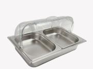 Buffet Rechaud Expositor Alimentos 9 Litros 2 Cubas 1/2x65