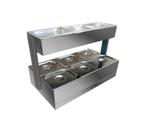 Buffet Refrigerado 6 cubas 1/2 65mm Quente e Frio c/ placa gel ZPBFR06