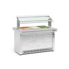 Buffet Refrigerado 6 Cubas GBRF140 Branco e Mármore Gelopar 220V