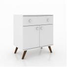 Buffet Retrô com 2 Portas e 1 Gaveta - Branco