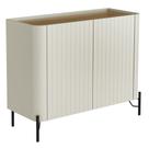 Buffet Sala de Jantar 2 Portas Brise 1 Gaveta Pés Industrial Preto Naim I03 Luna Louro - Lyam