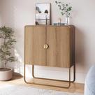 Buffet Sala Orgânico 2 Portas 90cm x 111cm com Pés em Metal