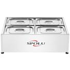 Buffet Salada de Bancada SPL510BC Conserva e Resfria Alimentos com 4 Cubas Inox Spolu