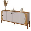 Buffet Selene 4 Portas e Pés em Madeira Jcm Cor:Off/Cinamomo