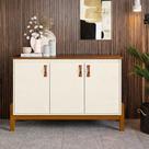 Buffet Sonetto 3 Portas Aparador Balcão Cantinho Café Sala Jantar Pés Madeira Maciça Offwhite/freijó Buffet Sonetto 3 Portas Aparador Balcão Cantinho Café Sala Jantar Pés Madeira Maciça Offwhite/freijó