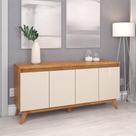 Buffet Space 4 Portas 2 Prateleiras Internas Mel/Off White