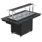 Buffet Térmico 1,76m 8 GNs 1/2 New Buffet NBRCQ-8 Preto Refrimate - Iluminação LED