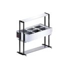 Buffet térmico aquecido Inox 6 cubas com tampa 127V