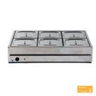 Buffet Térmico de Mesa Self Service em Inox 06 Cubas 220V BMT06 IBET