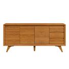 Buffet Vertex 3 Portas 3 Gaveta Naturalle Pés Madeira Maciça