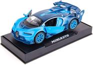 Bugatti Vision GT Supercar 1/32 Liga de Zinco Fundição sob Pressão Pull Back Modelo de Carro Brinquedo Som e Luz para Presente de Menino e Menina (Bule)