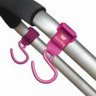 Buggy Hook Think King Mighty para carrinho de criança, pacote com 2 unidades, rosa