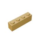 Building Brick TTEHGB TOY Classic 1x4, amarelo damasco, 100 unidades