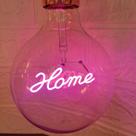 Bulbo led filamento 3w rosa com escrita home” - CTB