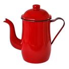 Bule Café Chá Aço Esmaltado 1,25 Litros Tradicional Vermelho