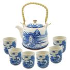Bule Chaleira Cerâmica Oriental com 6 Copos e Infusor Teapot Bule Chaleira Cerâmica Oriental com 6 Copos e Infusor Teapot