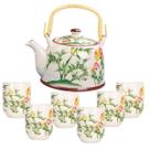 Bule Chaleira Cerâmica Oriental com 6 Copos e Infusor Teapot Bule Chaleira Cerâmica Oriental com 6 Copos e Infusor Teapot