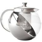 Bule chaleira de vidro infusor para chá e café e vidro e inox 700 ml - AzulAmora