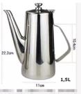 Bule Com Bico Longo Hotel 1,5 Litros - Aço Inox - Leiteira