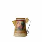 Bule com tampa decoupage em galvanizado 22 cm