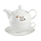 Bule Com Xicaras E Pires De Porcelana 240ml - 420ml