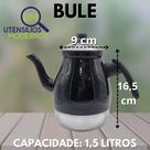 Bule de Café em Alumínio N8 1,5 L Preto Liso Aluminio Amj