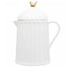 Bule de Cerâmica Colibri com Tampa Branco 600ml 17925 - Wolff Bule de Cerâmica Colibri com Tampa Branco 600ml 17925 - Wolff