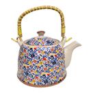 Bule de Chá Porcelana Chaleira Com Infusor Inox 850ml