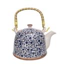 Bule de Chá Porcelana Infusor Inox Chaleira Leiteira 850ml