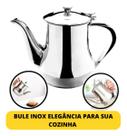 Bule De Inox Para Café Chá Leite Com Alça E Tampa 400ml Bule De Inox Para Café Chá Leite Com Alça E Tampa 400ml