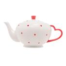 Bule De Porcelana Para Chá Wolff Petit Pois Branco 700ml