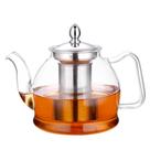 Bule de vidro HIWARE 1000mL com infusor removível, seguro para fogão