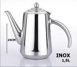 Bule Em Aço Inox Leite/café 1.5 Litros - weishun mesa escritorio
