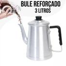 Bule hotel 3 litros industrial fortaleza aluminio reforcado
