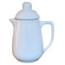 Bule Leiteira 200ml com Tampa para Café, Chá e Leite - Porcelana Branca