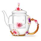 Bule Luka Tech de vidro de flores de 1 L com infusor